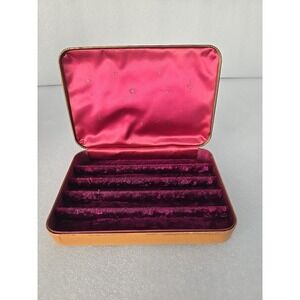 Vintage 1960's Farrington Jewelry Box Genuine Texol USA Velvet Lined Satin 7x4.5
